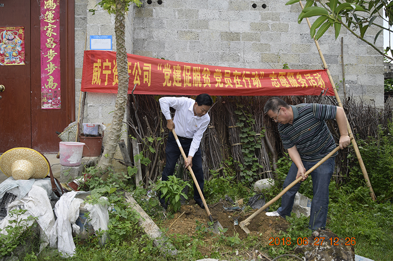 一幫一聯結隊樹植樹組，組員幫助2戶幫扶貧困戶在房前屋后閑置土地上種植果樹，為鄉村建設增添一抹綠色，進一步美化村容村貌。.JPG